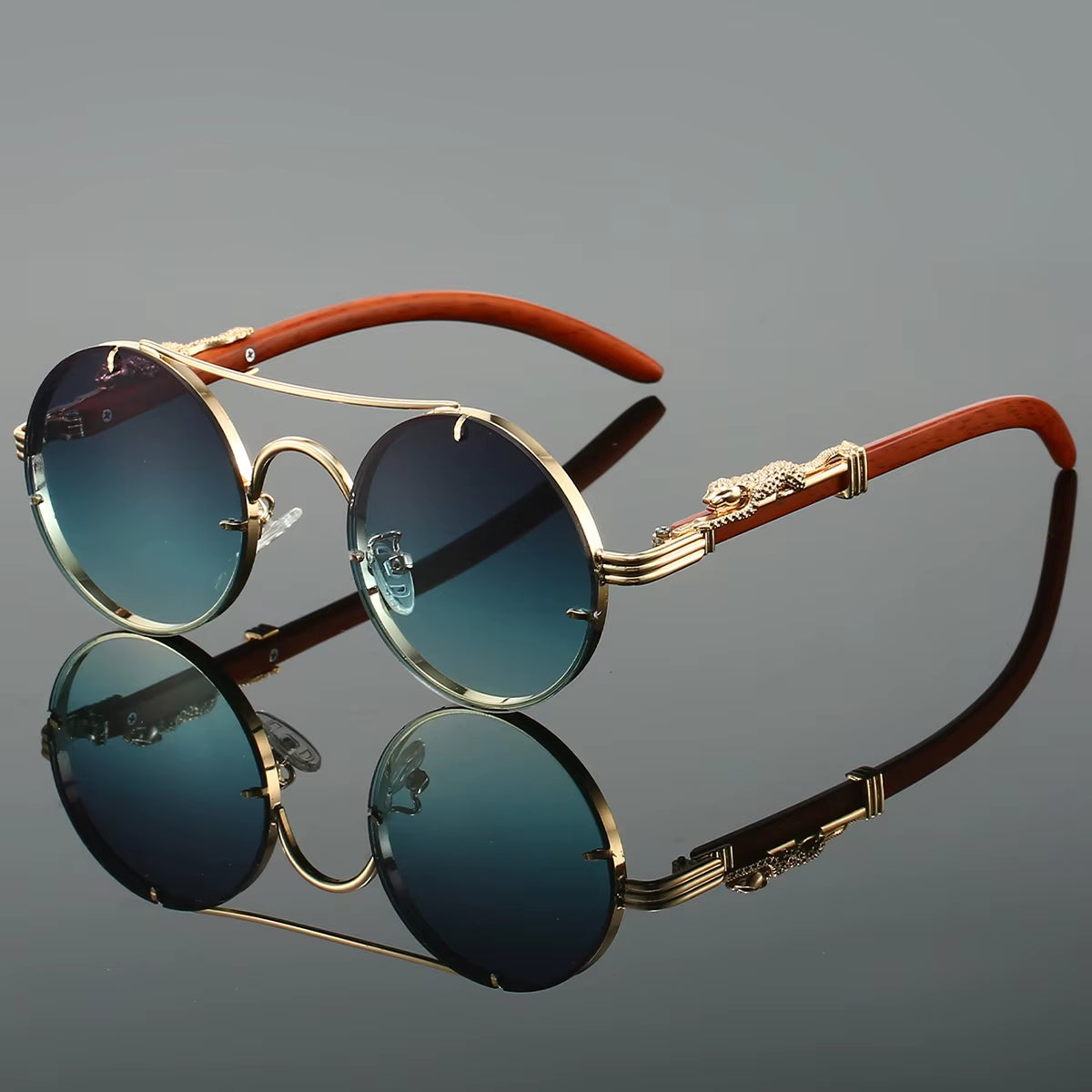 Vintage round Sunglasses  Double Bridge